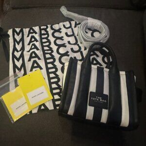 Marc Jacobs Striped Micro Tote Bag